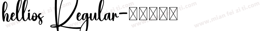 hellios Regular字体转换